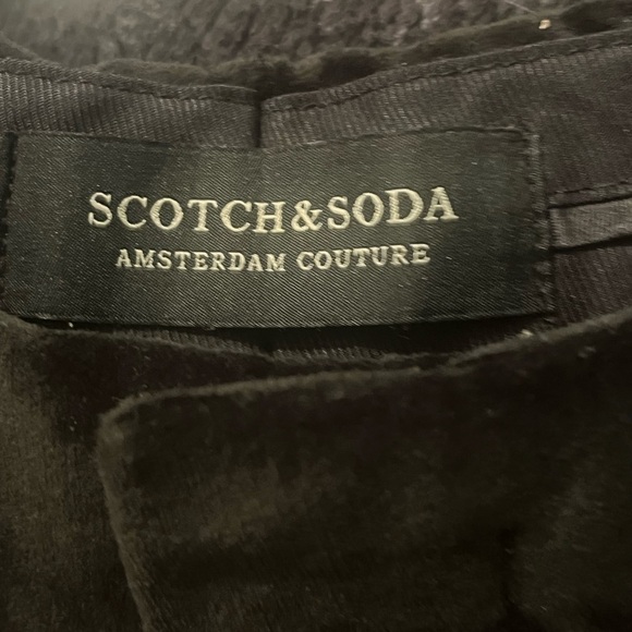 Scotch & Soda FAVE regular tapered fit Sz 36 x28 Stretch Velvet dark green pants - Picture 6 of 8